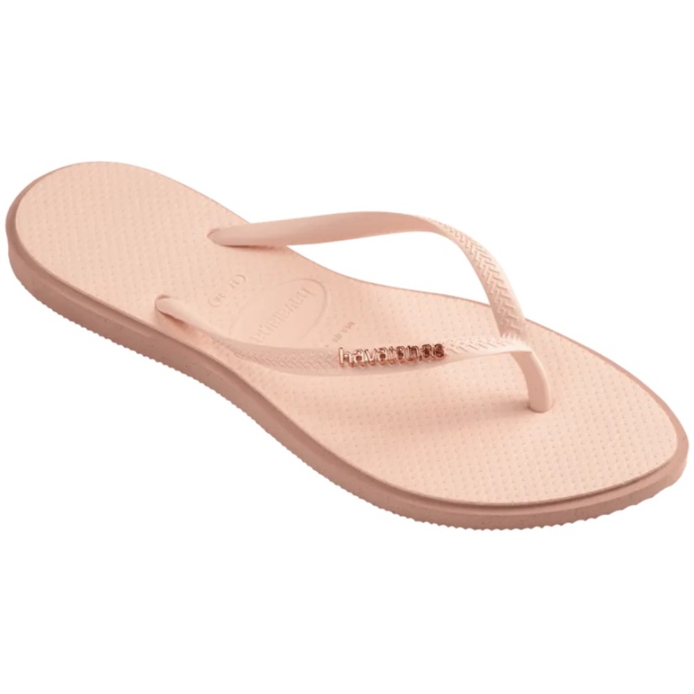 HAVAIANAS Women's Slim Point Flip Flops - CROCUS ROSE - Picture 2 of 7